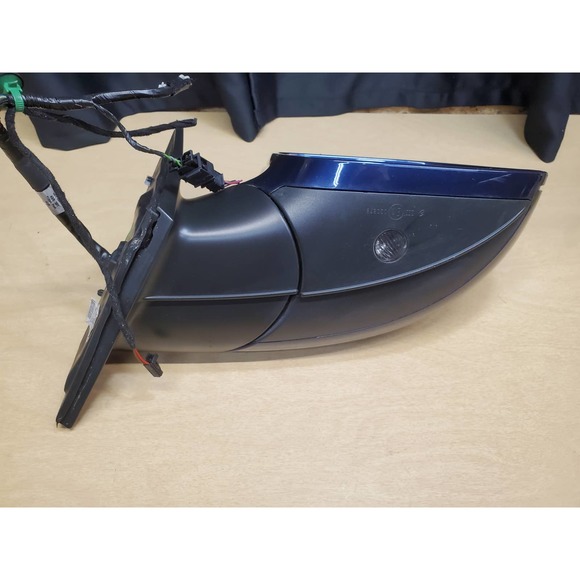 2007-2009 Audi Q7 Passenger Right RH Side Mirror Blue CLIPPED WIRES PARTS REPAIR - Picture 5 of 9